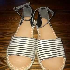 Black and white espadrilles